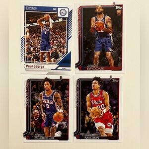 Lot of 4 Philadelphia 76ers nba cards